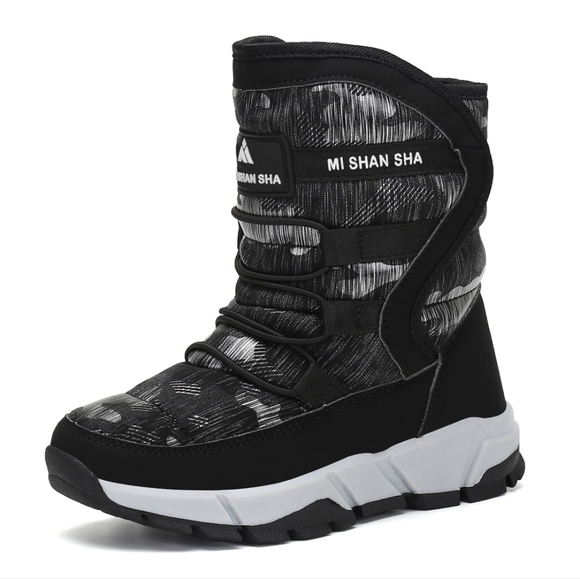 Mishansha Black Waterproof Snowboots Unisex Size 10 Toddlers 27 Euro - Picture 1 of 10